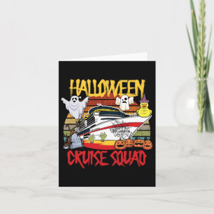 Carte Halloween Cruise Squad Bateau de chasse en caoutch