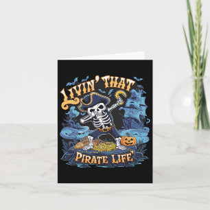 Carte Halloween Dabbing Pirate Skeleton Simple Halloween