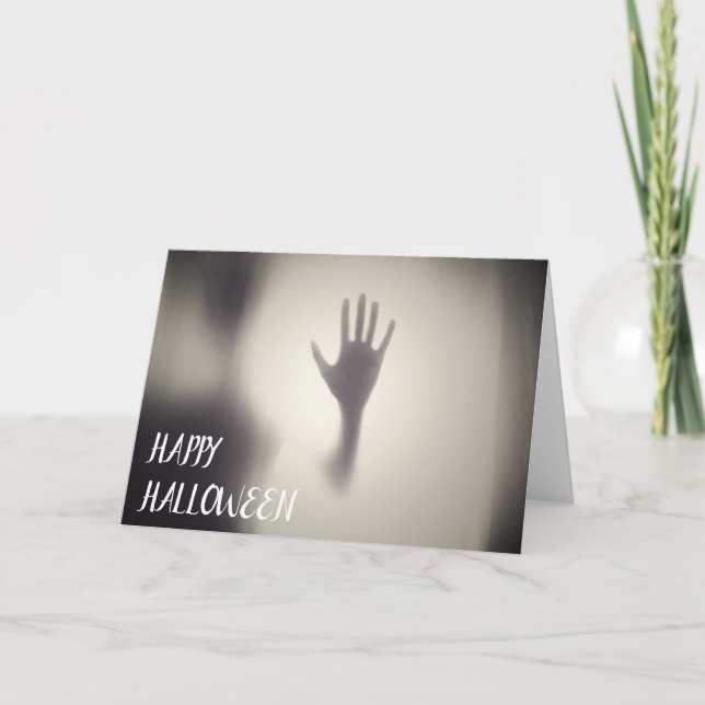 Carte Halloween de la main Éffrayante (Devant)