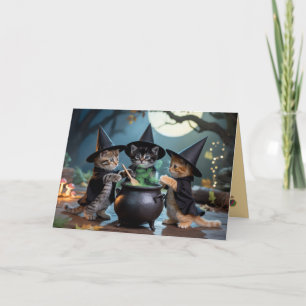 Carte Halloween de Macbeth chat mignon