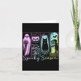 Carte Halloween d'horreur vintage saison effrayante