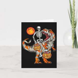 Carte Halloween Dinosaur Skeleton
