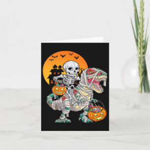 Carte Halloween Dinosaur T Rex Skeleton Scary Garçons En
