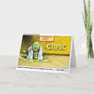 Carte Halloween : Dr Leech n'a pas de clients Cadeaux dr