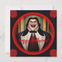 Carte Halloween Dracula Happy Count Buxom