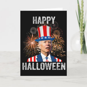 Carte Halloween Drôle Joyeux 4 Juillet Anti Joe Biden