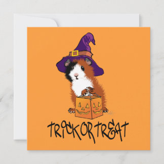 Carte Halloween du cochon de Guinée