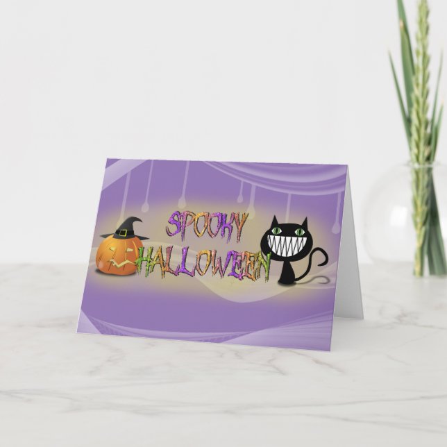 Carte Halloween éffrayant (Devant)