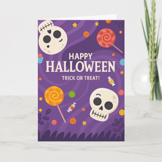 Carte Halloween effrayant (Devant)