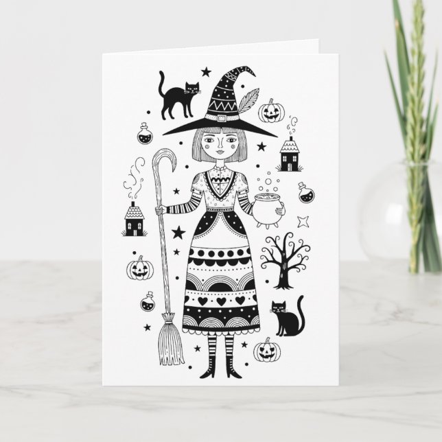 Carte Halloween effrayant (Devant)