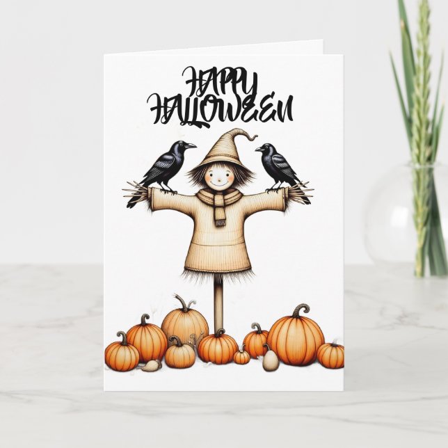 Carte Halloween effrayant (Devant)