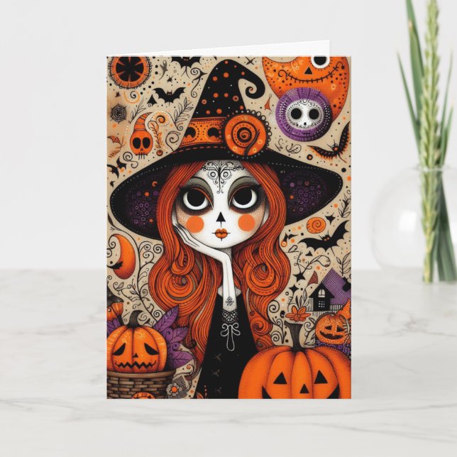 Carte Halloween effrayant (Devant)