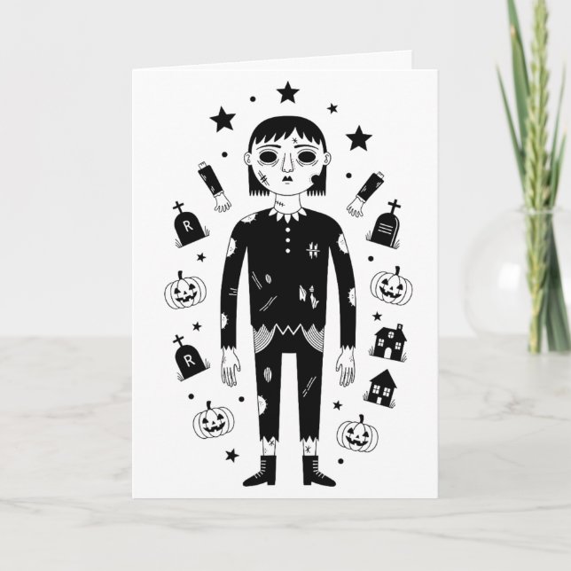 Carte Halloween effrayant (Devant)