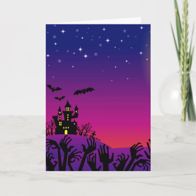Carte Halloween effrayant (Devant)