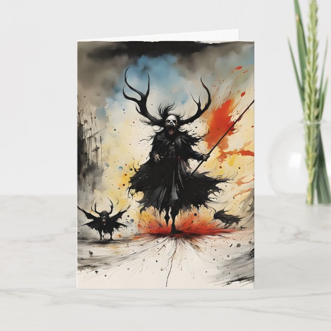 Carte Halloween effrayant (Devant)