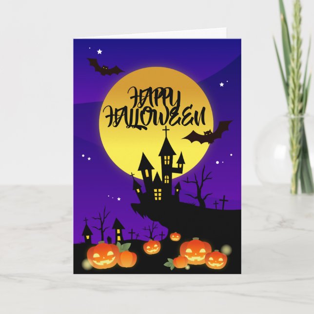 Carte Halloween effrayant (Devant)