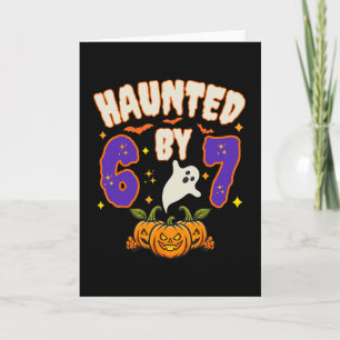 Carte Halloween effrayant 67 Numéro 67 Six Sept Meme Drô