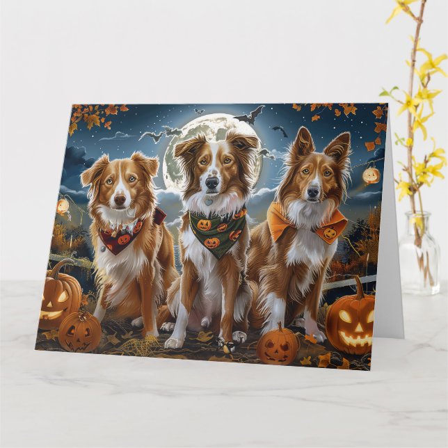 Carte Halloween Éffrayant en Nouvelle-Écosse (Fleur jaune)