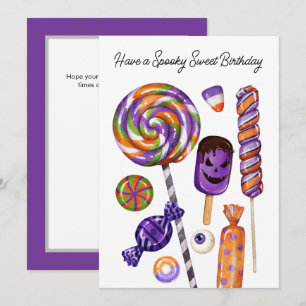 Carte Halloween Éffrayant Sweet Anniversaire