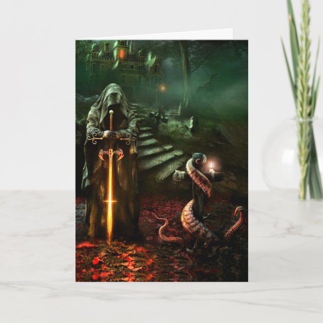 Carte Halloween effrayante (Devant)