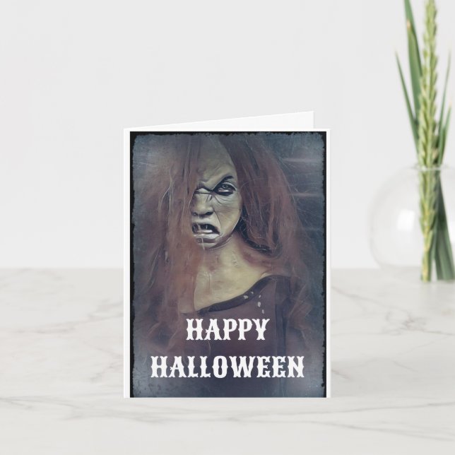 Carte Halloween Effrayante (Devant)