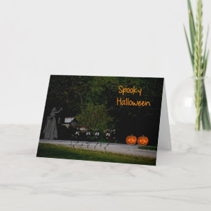 Carte Halloween éffrayante avec Skeletons dansants