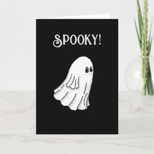 Carte Halloween éffrayante Ghost Happy