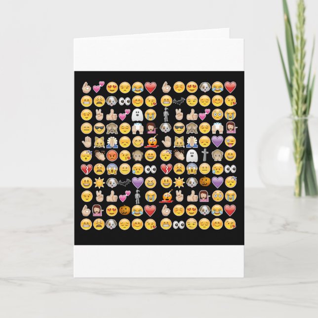 Carte halloween emoji (Devant)