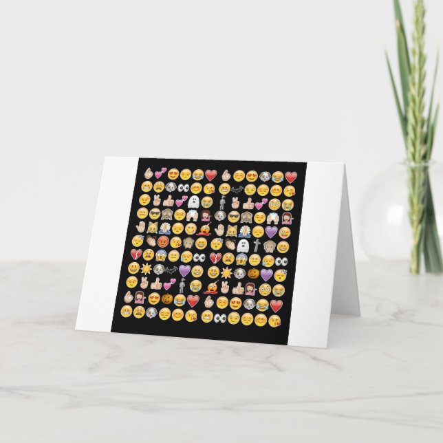 Carte halloween emoji (Devant)