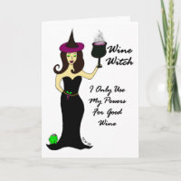 Carte Halloween en sorcière
