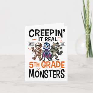 Carte Halloween Enseignant Creepin It Real Avec Ma 5ème