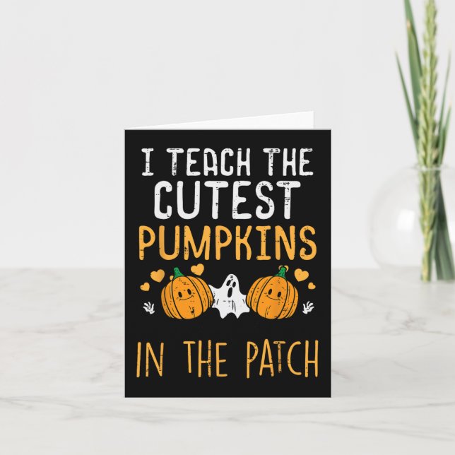 Carte Halloween Enseignant Cutest Citrouille Fall Costu (Devant)