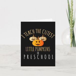 Carte Halloween enseigne les plus mignons petits citroui