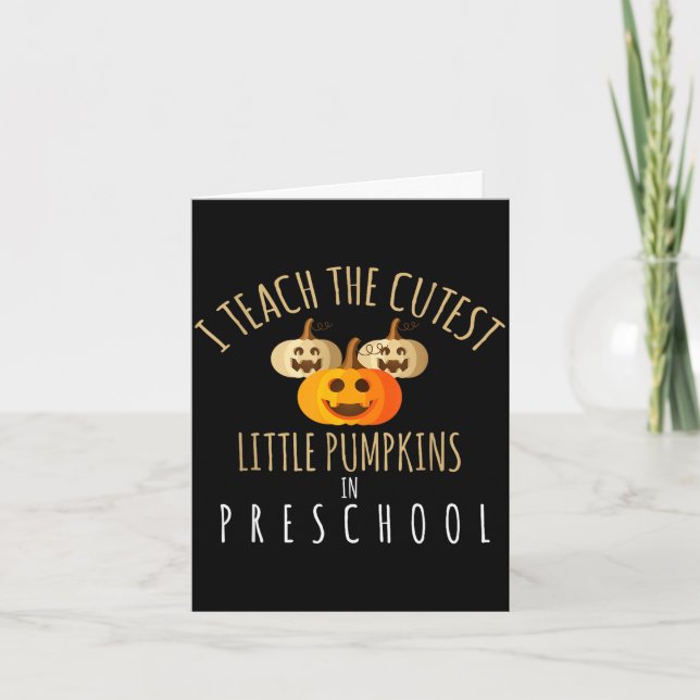 Carte Halloween enseigne les plus mignons petits citroui (Devant)