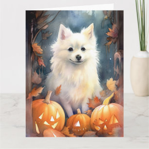 Carte Halloween Eskimo Américain Avec Des Citrouilles Ef