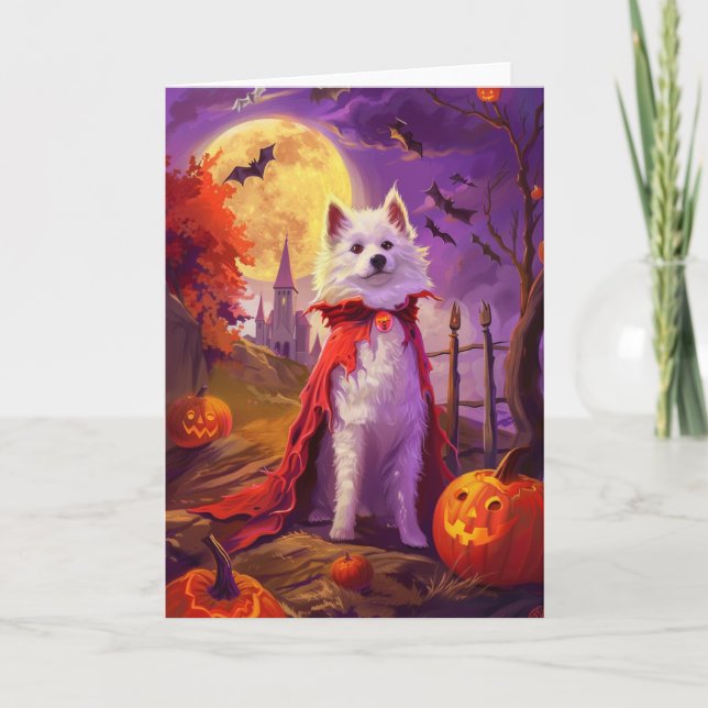 Carte Halloween Eskimo Américain Citrouilles Épouvantabl (Devant)