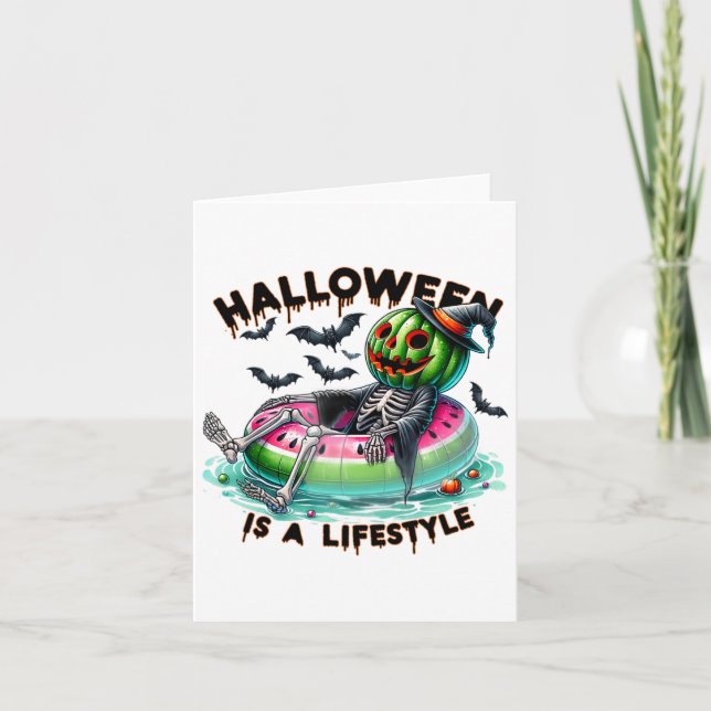 Carte Halloween Est Un Fantôme Lifestyle Summerween Drôl (Devant)