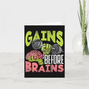 Carte Halloween Exercice Zombie Gains de poids avant