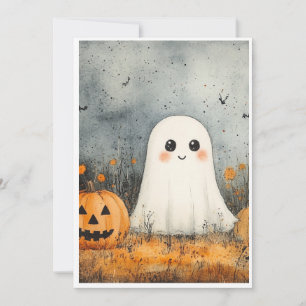 carte Halloween fantôme 