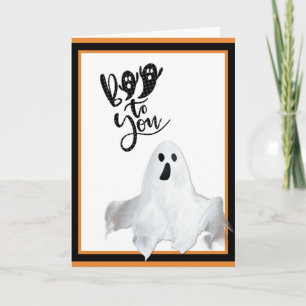 Carte Halloween Fantôme Boo To You Mignon Drôle
