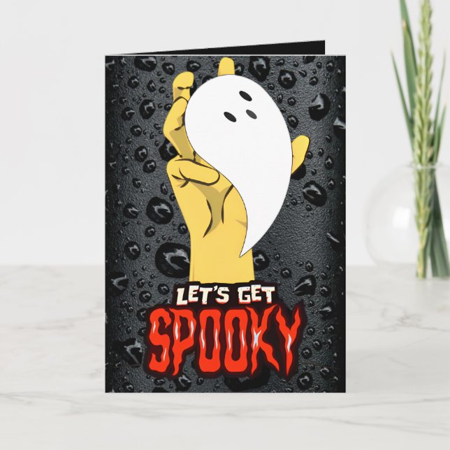 Carte Halloween Fantôme de saison éffrayante (Devant)