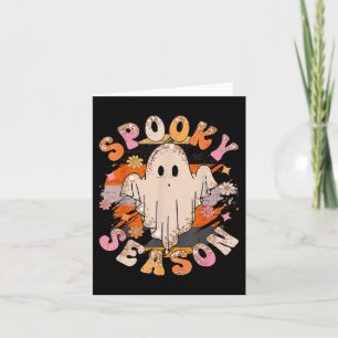 Carte Halloween Fantôme de saison Éffrayante super