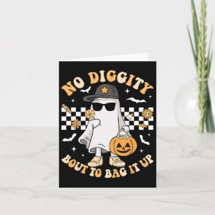 Carte Halloween Fantôme Pas de Diggity Bout Pour L'Arriv