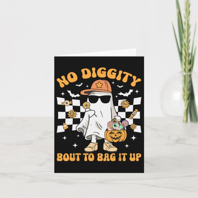 Carte Halloween Fantôme Pas de goutte Diggity Pour L'Enf (Devant)
