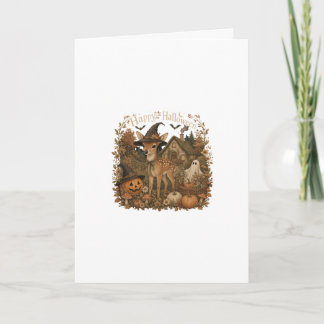 Carte Halloween Fawn Cottagecore