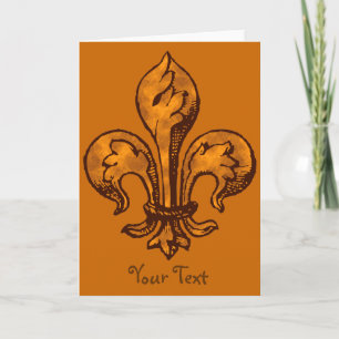 Carte Halloween Fleur de lis