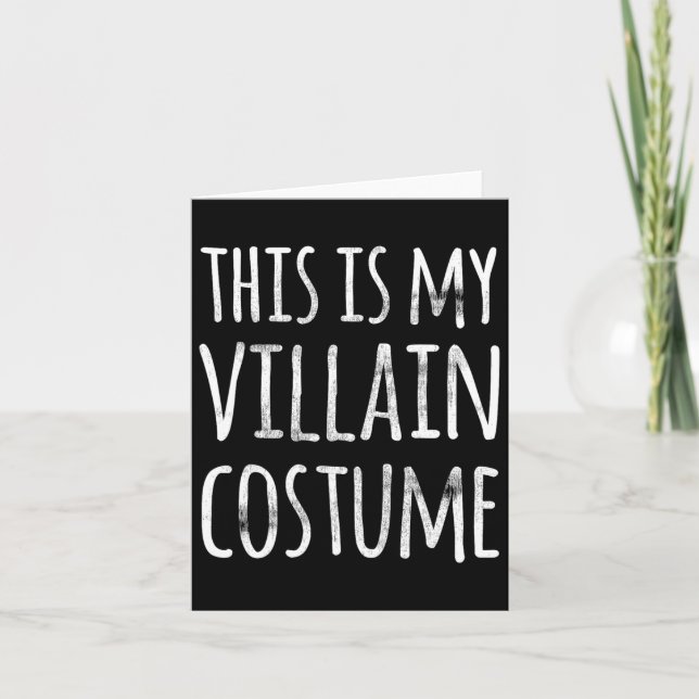 Carte Halloween Fun Lazy C'Est Mon Costume De Méchant (Devant)