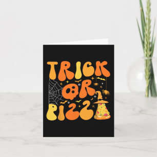 Carte Halloween Funny Trick ou Pizza Scandale Ghost Deco