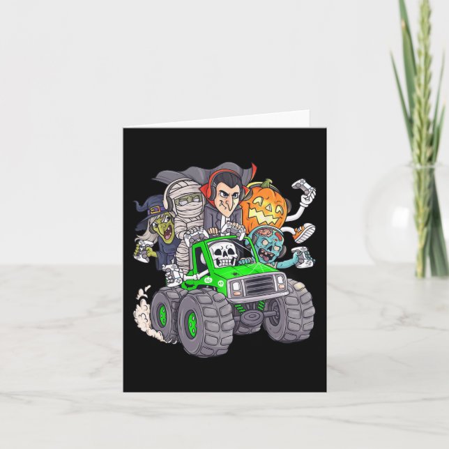 Carte Halloween Gamer Skeleton (Devant)