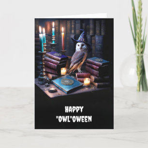 Carte Halloween Général avec Owl Mystical Magoks